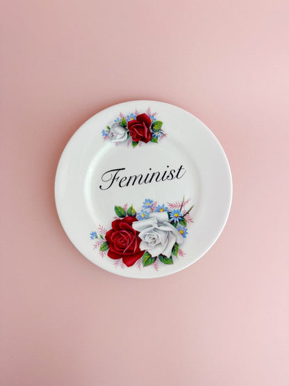 Ceramics Decorative Wall Plate - Feminist (multiple designs) - *As Seen In The Guardian Gift Guide homeware shops bristol gift shops bristol Beau & Badger