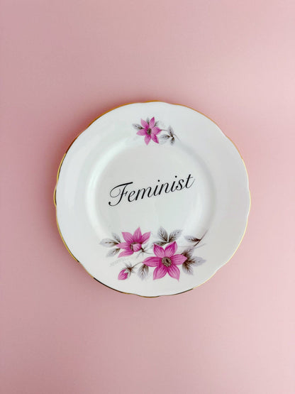 Ceramics Decorative Wall Plate - Feminist (multiple designs) - *As Seen In The Guardian Gift Guide homeware shops bristol gift shops bristol Beau & Badger
