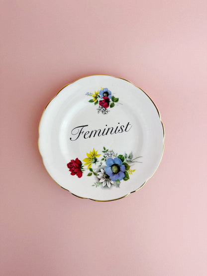 Ceramics Decorative Wall Plate - Feminist (multiple designs) - *As Seen In The Guardian Gift Guide homeware shops bristol gift shops bristol Beau & Badger