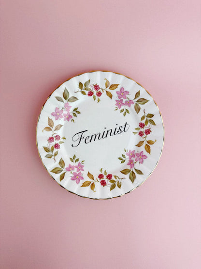Ceramics #76 Decorative Wall Plate - Feminist (multiple designs) - *As Seen In The Guardian Gift Guide homeware shops bristol gift shops bristol Beau & Badger