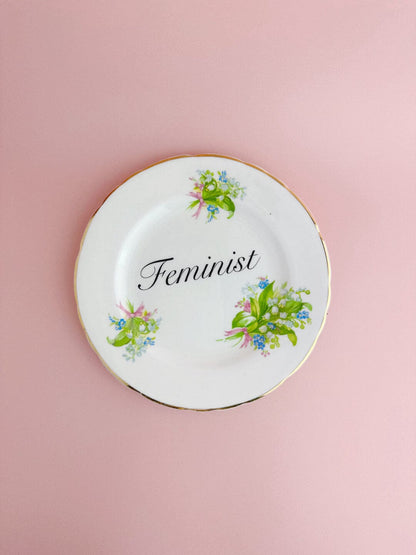 Ceramics #86 Decorative Wall Plate - Feminist (multiple designs) - *As Seen In The Guardian Gift Guide homeware shops bristol gift shops bristol Beau & Badger