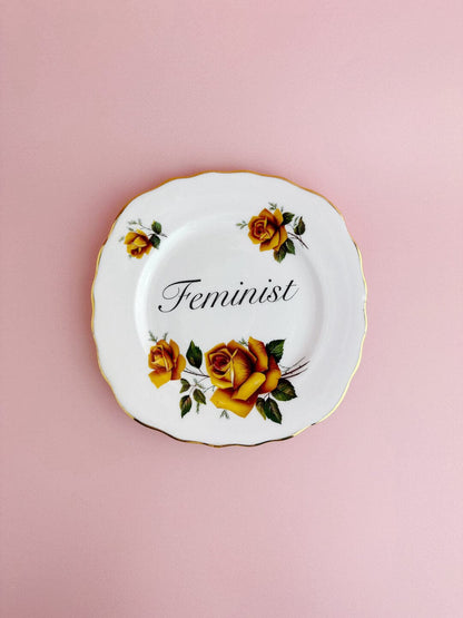 Ceramics Decorative Wall Plate - Feminist (multiple designs) - *As Seen In The Guardian Gift Guide homeware shops bristol gift shops bristol Beau & Badger
