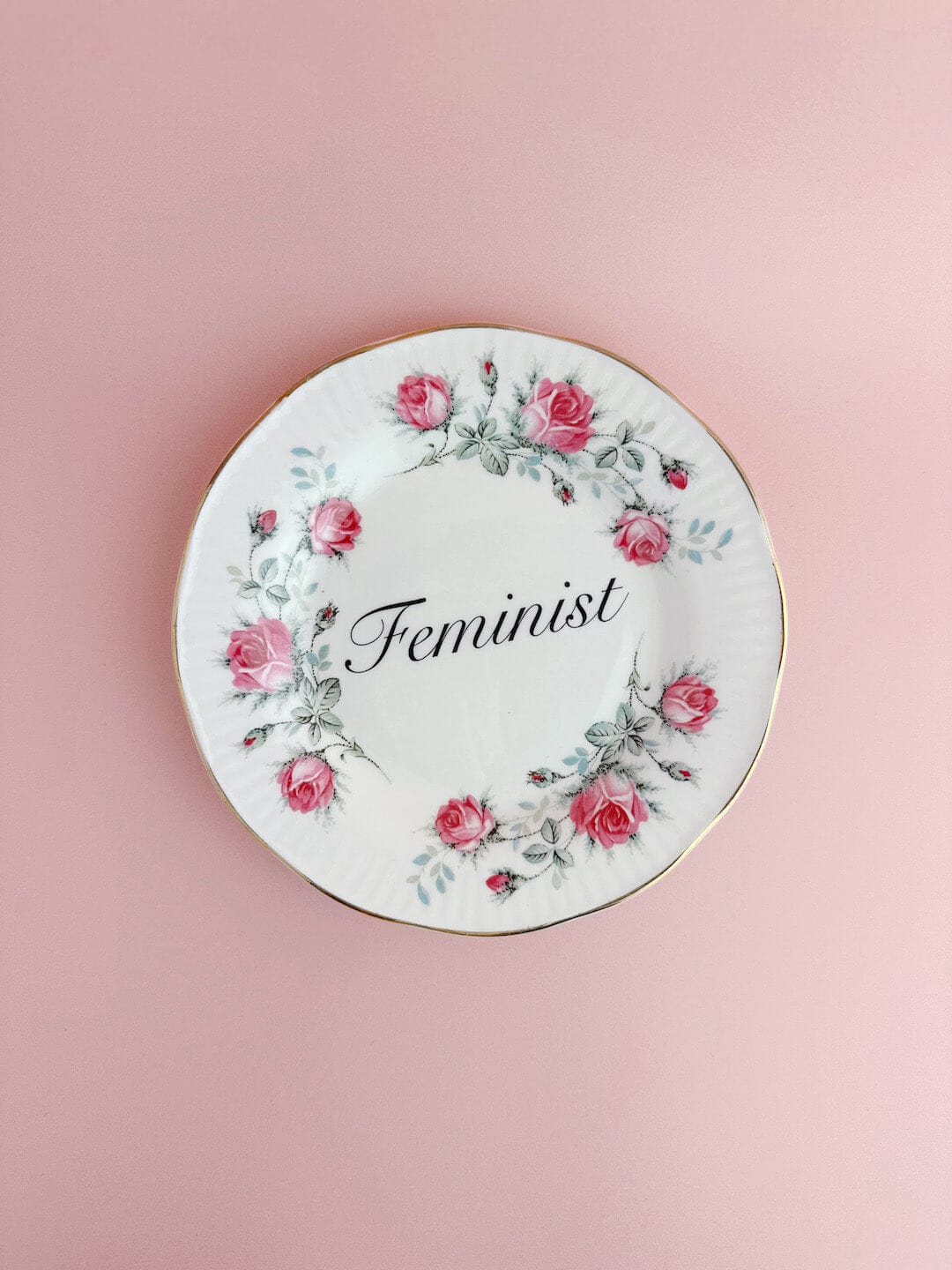Ceramics #73 Decorative Wall Plate - Feminist (multiple designs) - *As Seen In The Guardian Gift Guide homeware shops bristol gift shops bristol Beau & Badger
