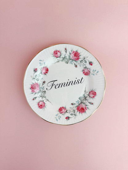 Ceramics #73 Decorative Wall Plate - Feminist (multiple designs) - *As Seen In The Guardian Gift Guide homeware shops bristol gift shops bristol Beau & Badger