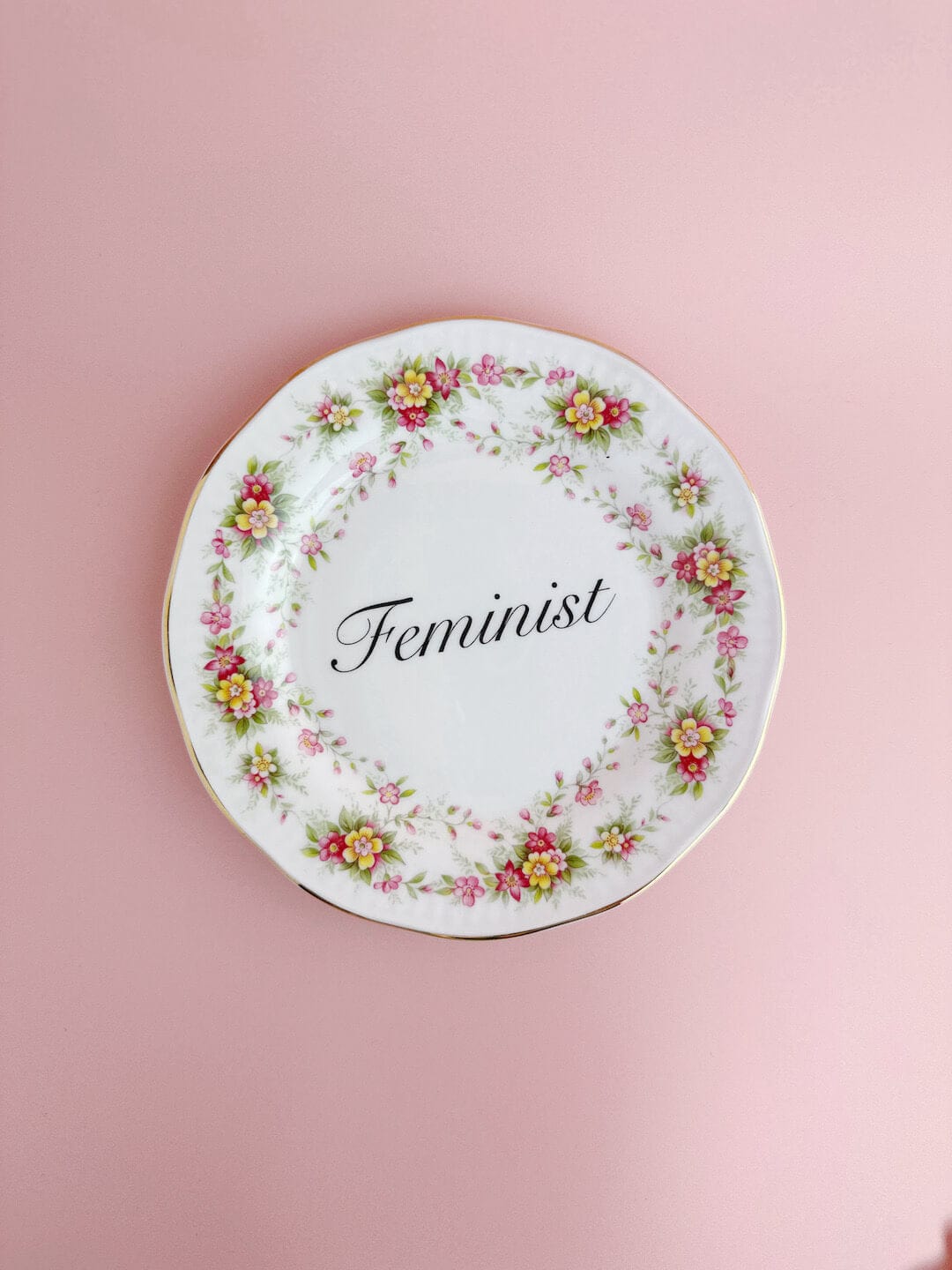 Ceramics #72 Decorative Wall Plate - Feminist (multiple designs) - *As Seen In The Guardian Gift Guide homeware shops bristol gift shops bristol Beau & Badger