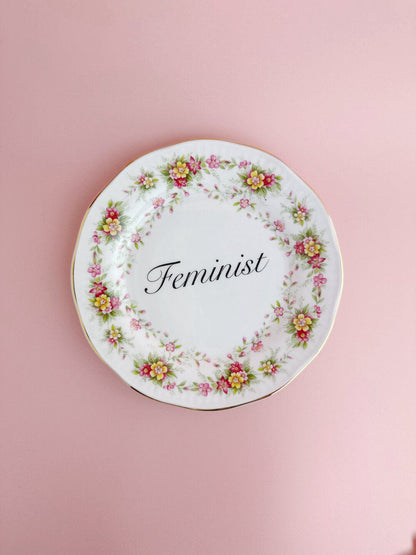 Ceramics #72 Decorative Wall Plate - Feminist (multiple designs) - *As Seen In The Guardian Gift Guide homeware shops bristol gift shops bristol Beau & Badger