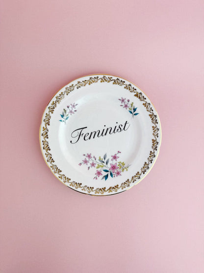 Ceramics #83 Decorative Wall Plate - Feminist (multiple designs) - *As Seen In The Guardian Gift Guide homeware shops bristol gift shops bristol Beau & Badger