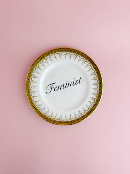 Ceramics #84 Decorative Wall Plate - Feminist (multiple designs) - *As Seen In The Guardian Gift Guide homeware shops bristol gift shops bristol Beau & Badger