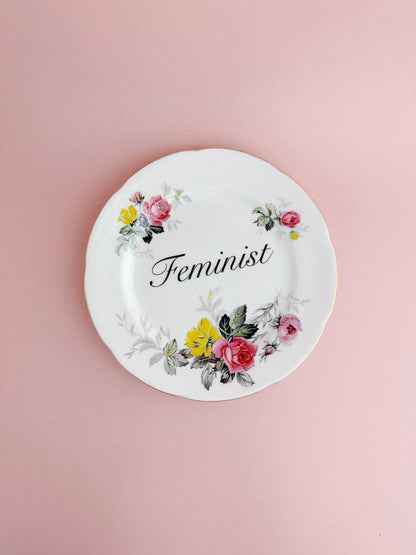 Ceramics #18 Decorative Wall Plate - Feminist (multiple designs) - *As Seen In The Guardian Gift Guide homeware shops bristol gift shops bristol Beau & Badger