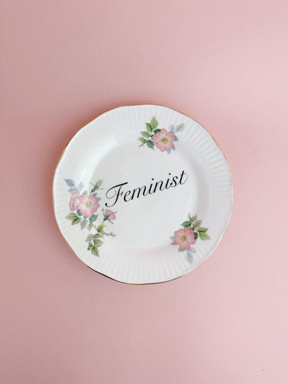 Ceramics #15 Decorative Wall Plate - Feminist (multiple designs) - *As Seen In The Guardian Gift Guide homeware shops bristol gift shops bristol Beau & Badger