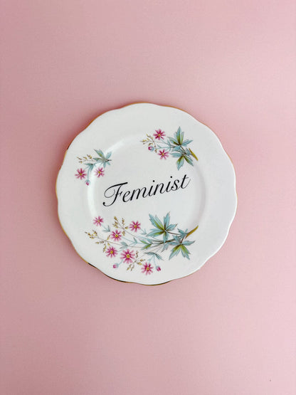Ceramics #16 Decorative Wall Plate - Feminist (multiple designs) - *As Seen In The Guardian Gift Guide homeware shops bristol gift shops bristol Beau & Badger