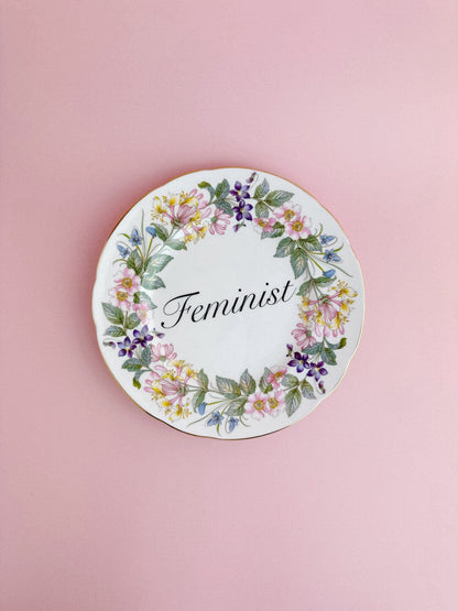 Ceramics #05 Decorative Wall Plate - Feminist (multiple designs) - *As Seen In The Guardian Gift Guide homeware shops bristol gift shops bristol Beau & Badger