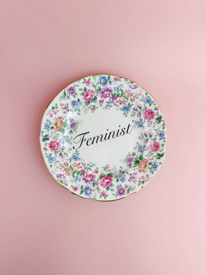 Ceramics Decorative Wall Plate - Feminist (multiple designs) - *As Seen In The Guardian Gift Guide homeware shops bristol gift shops bristol Beau & Badger