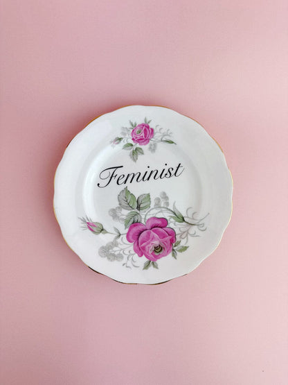 Ceramics #17 Decorative Wall Plate - Feminist (multiple designs) - *As Seen In The Guardian Gift Guide homeware shops bristol gift shops bristol Beau & Badger