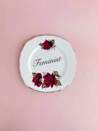 Ceramics Decorative Wall Plate - Feminist (multiple designs) - *As Seen In The Guardian Gift Guide homeware shops bristol gift shops bristol Beau & Badger