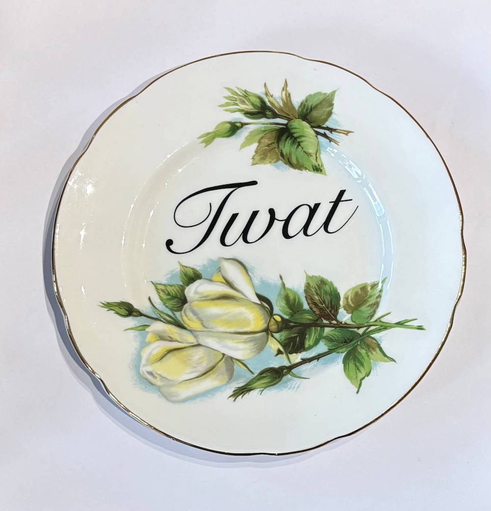 Ceramics Decorative Wall Plate - Tw*t (various styles) homeware shops bristol gift shops bristol Beau & Badger