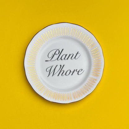 Ceramics Decorative Wall Plate - Plant Wh*re (various styles) homeware shops bristol gift shops bristol Beau & Badger