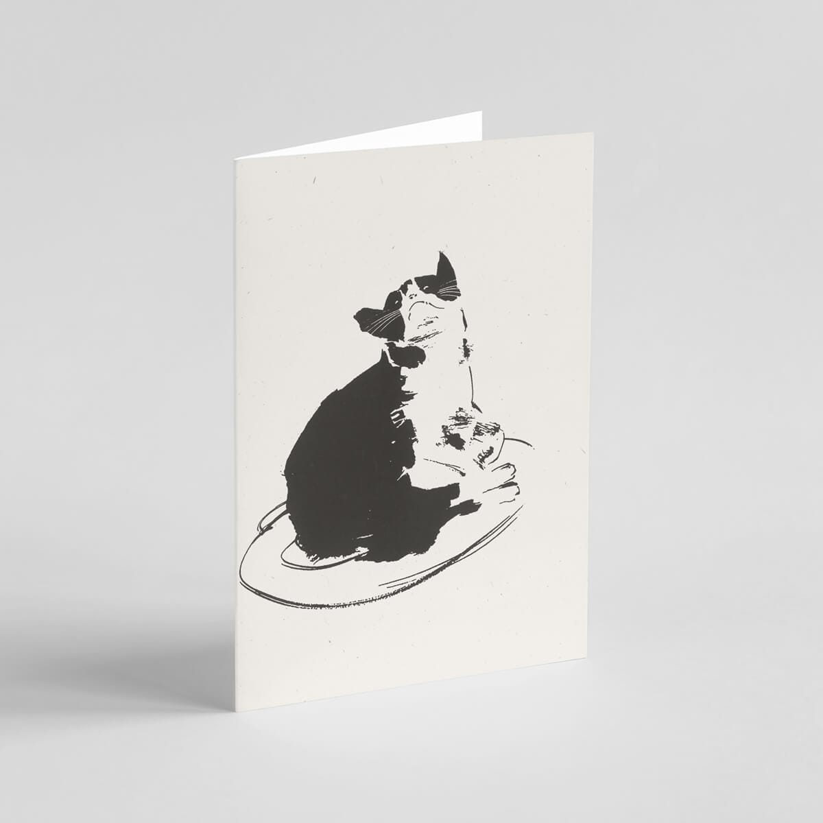 Greetings Card Big Black Cat - Greetings Card homeware shops bristol gift shops bristol Ben Rogers Prints