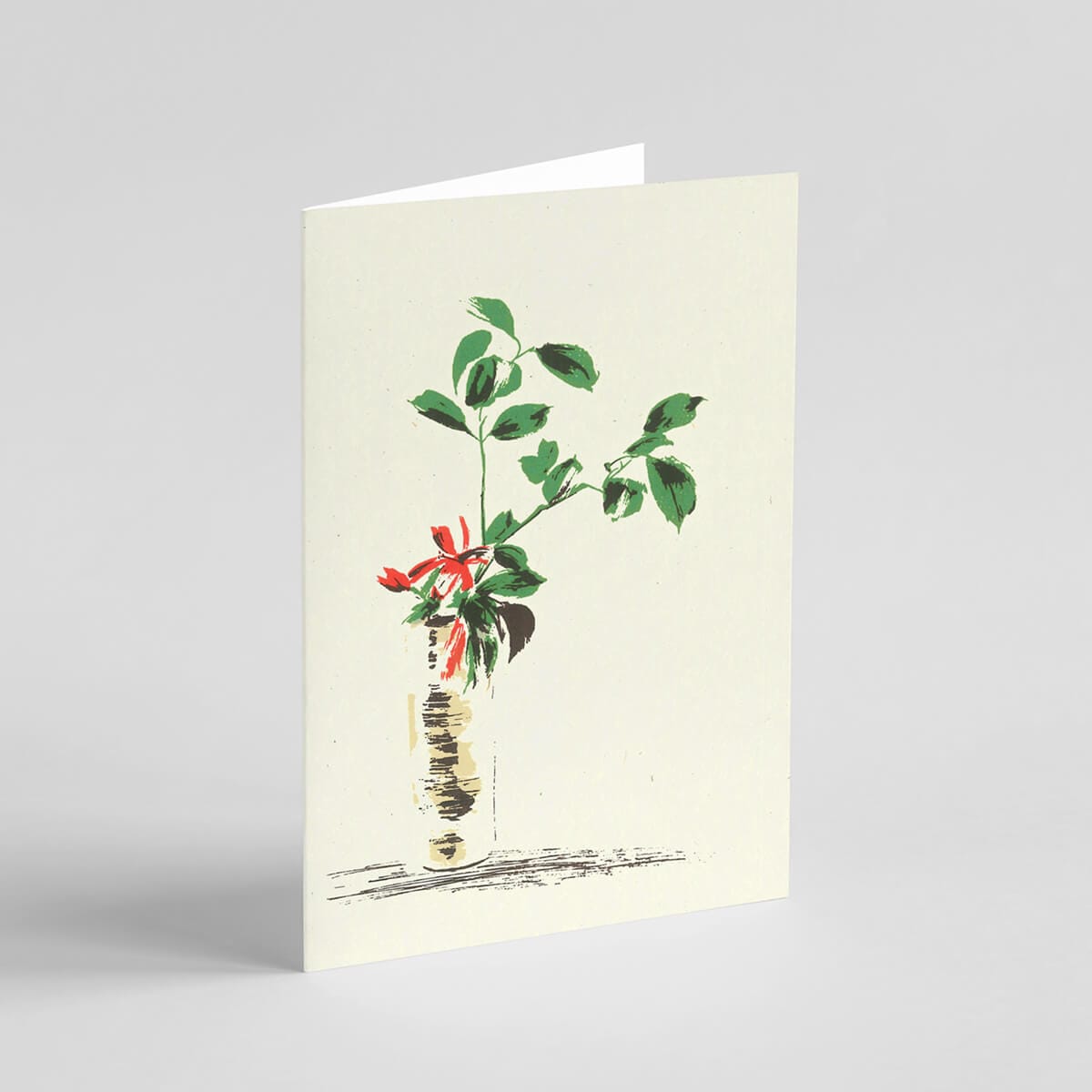 Greetings Card Ikebana with Lily and Camellia Branch - Greeting Card homeware shops bristol gift shops bristol Ben Rogers Prints