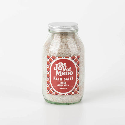 Mellow Bath Salts - Rose Geranium | Menopause Wellbeing 500ml homeware shops bristol gift shops bristol Bristol Made