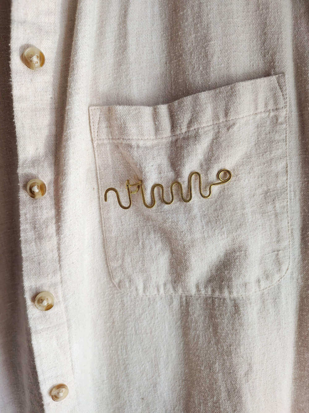 Brass Brooch BROOCH Wavy homeware shops bristol gift shops bristol By Maraca