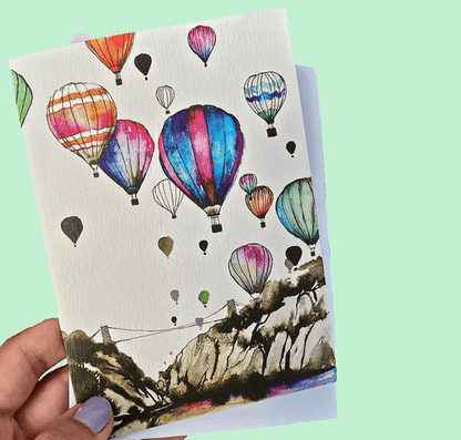 Greetings Card Greeting Card - Bristol Hot Air Balloon Greetings Cards of Bristol Illustrations (various designs) homeware shops bristol gift shops bristol Carla James