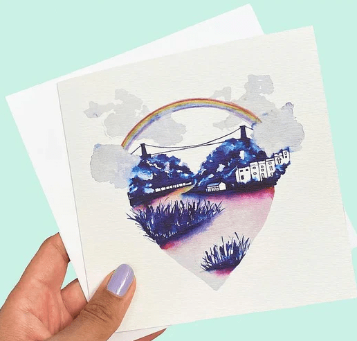 Greetings Card Greeting Card - Love Bristol Greetings Cards of Bristol Illustrations (various designs) homeware shops bristol gift shops bristol Carla James