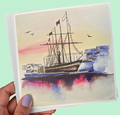 Greetings Card Greeting Card - SS Great Britain Greetings Cards of Bristol Illustrations (various designs) homeware shops bristol gift shops bristol Carla James