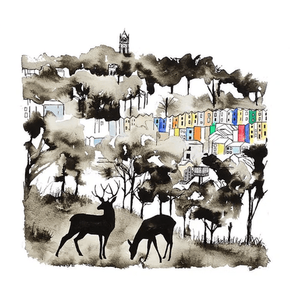 Print Print - Bristol Deer Giclee Print of Original Bristol Illustrations homeware shops bristol gift shops bristol Carla James