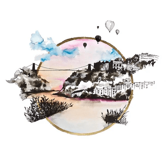 Print Print - Porthole Giclee Print of Original Bristol Illustrations homeware shops bristol gift shops bristol Carla James