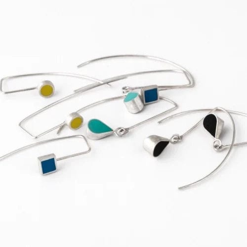 Earrings Contemporary Round Wire Earrings (various colours) homeware shops bristol gift shops bristol Clare Lloyd