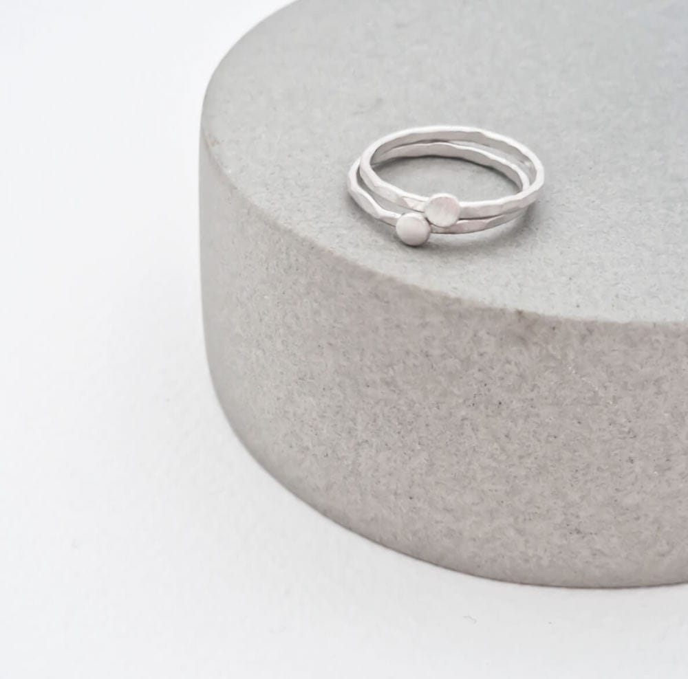 Handmade Ring Luna Dot Stacking Ring homeware shops bristol gift shops bristol Clare Lloyd
