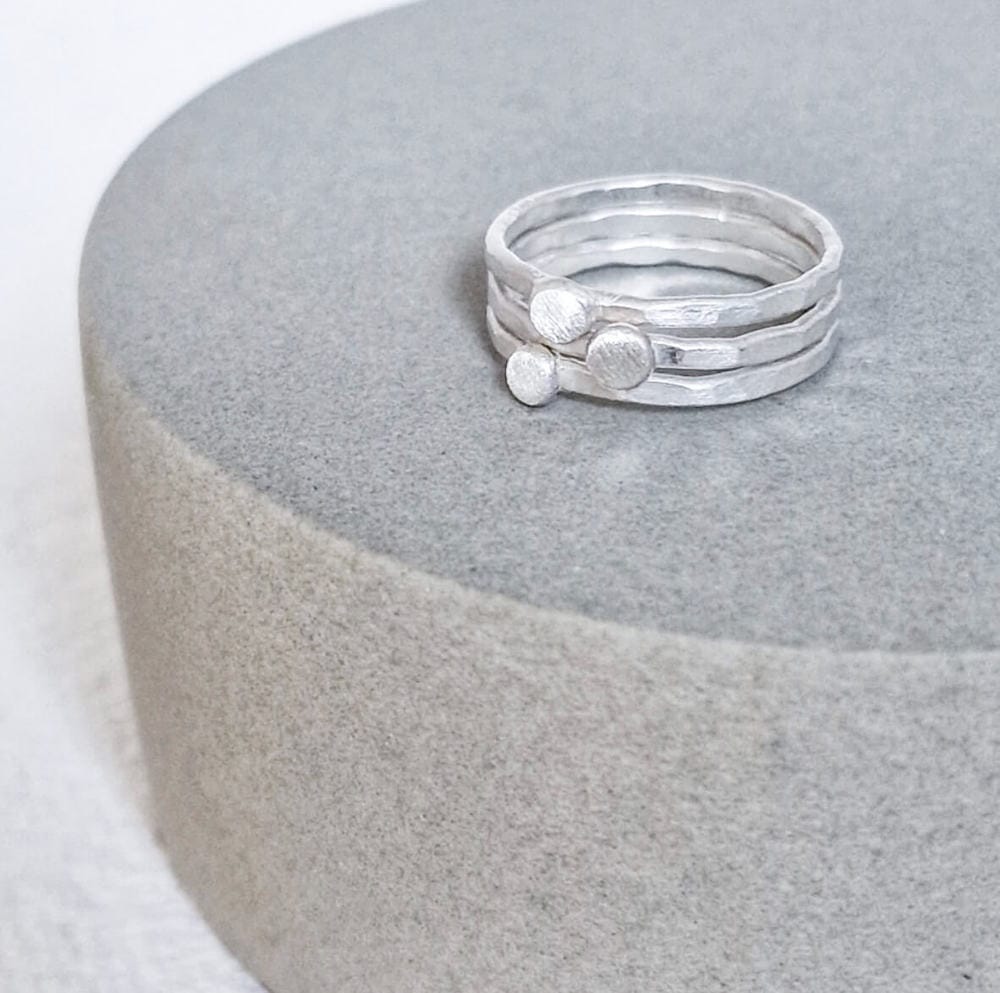 Handmade Ring Luna Dot Stacking Ring homeware shops bristol gift shops bristol Clare Lloyd