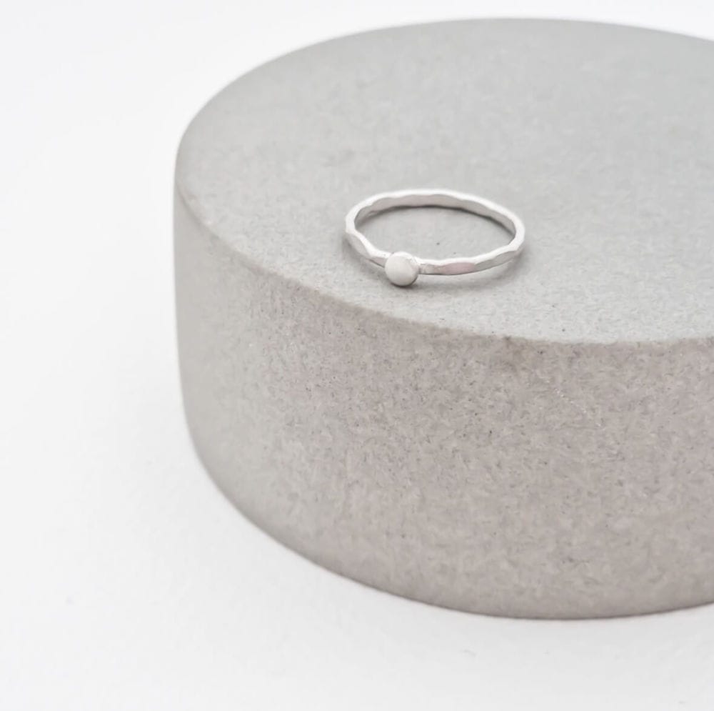 Handmade Ring Luna Dot Stacking Ring homeware shops bristol gift shops bristol Clare Lloyd