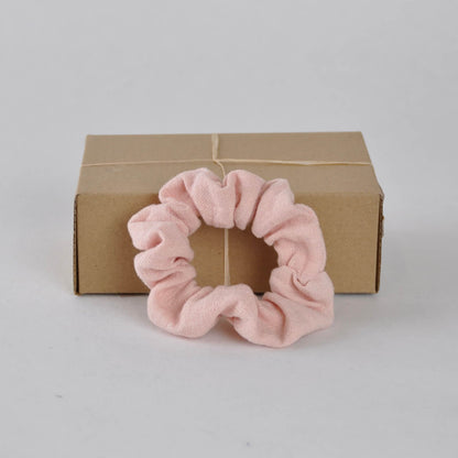 Scrunchies Avocado (Dusty Pink) Naturally Dyed Vintage Linen Scrunchie homeware shops bristol gift shops bristol COCOON Natural Dye House