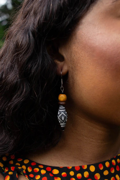 Wooden Earrings Beaded Wooden Earrings - 2 styles homeware shops bristol gift shops bristol Cultureville