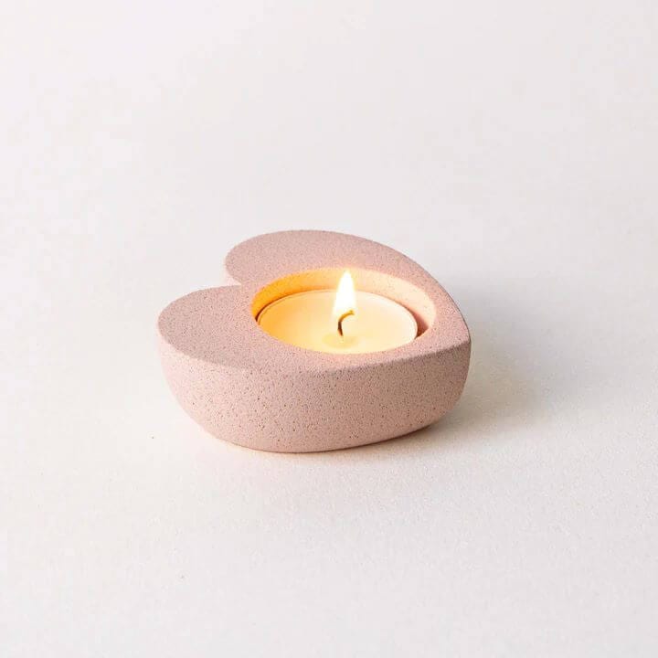 blush Heart Tealight Holder - Various Colours homeware shops bristol gift shops bristol Desire North Design