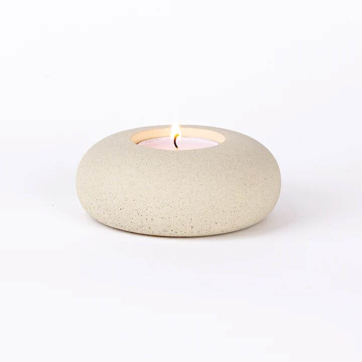 Candle Holder Stone Pebble Tealight Holder - Various Colours homeware shops bristol gift shops bristol Desire North Design