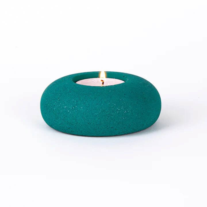 Candle Holder Teal Pebble Tealight Holder - Various Colours homeware shops bristol gift shops bristol Desire North Design