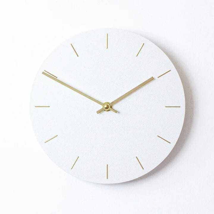 White *SALE* Hand-cast Wall Clock - Various Colours homeware shops bristol gift shops bristol Desire North Design