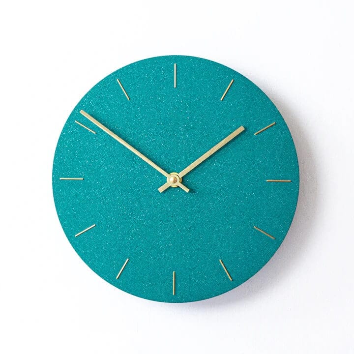 Teal *SALE* Hand-cast Wall Clock - Various Colours homeware shops bristol gift shops bristol Desire North Design