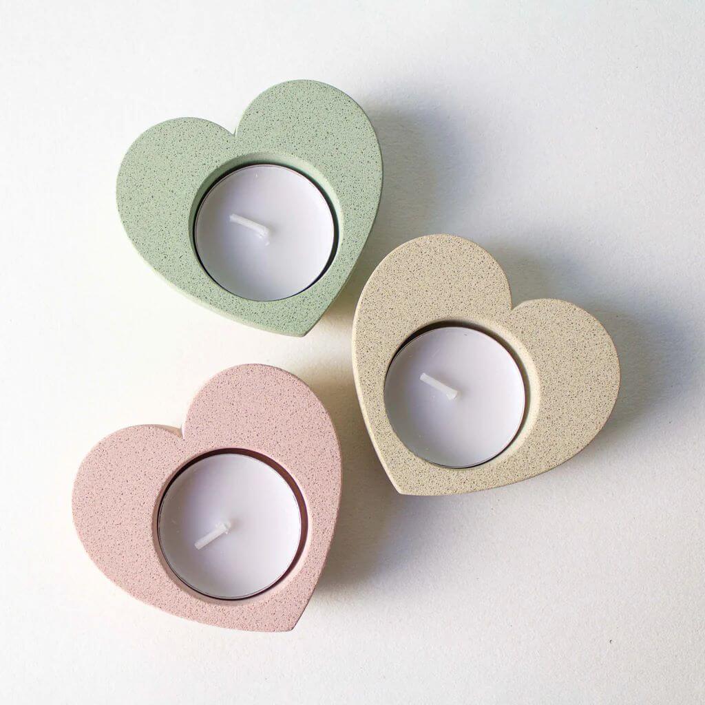 Heart Tealight Holder - Various Colours homeware shops bristol gift shops bristol Desire North Design