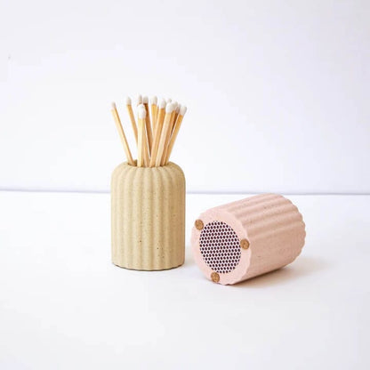 Matches Stone Ribbed Matchstick Holder homeware shops bristol gift shops bristol Desire North Design