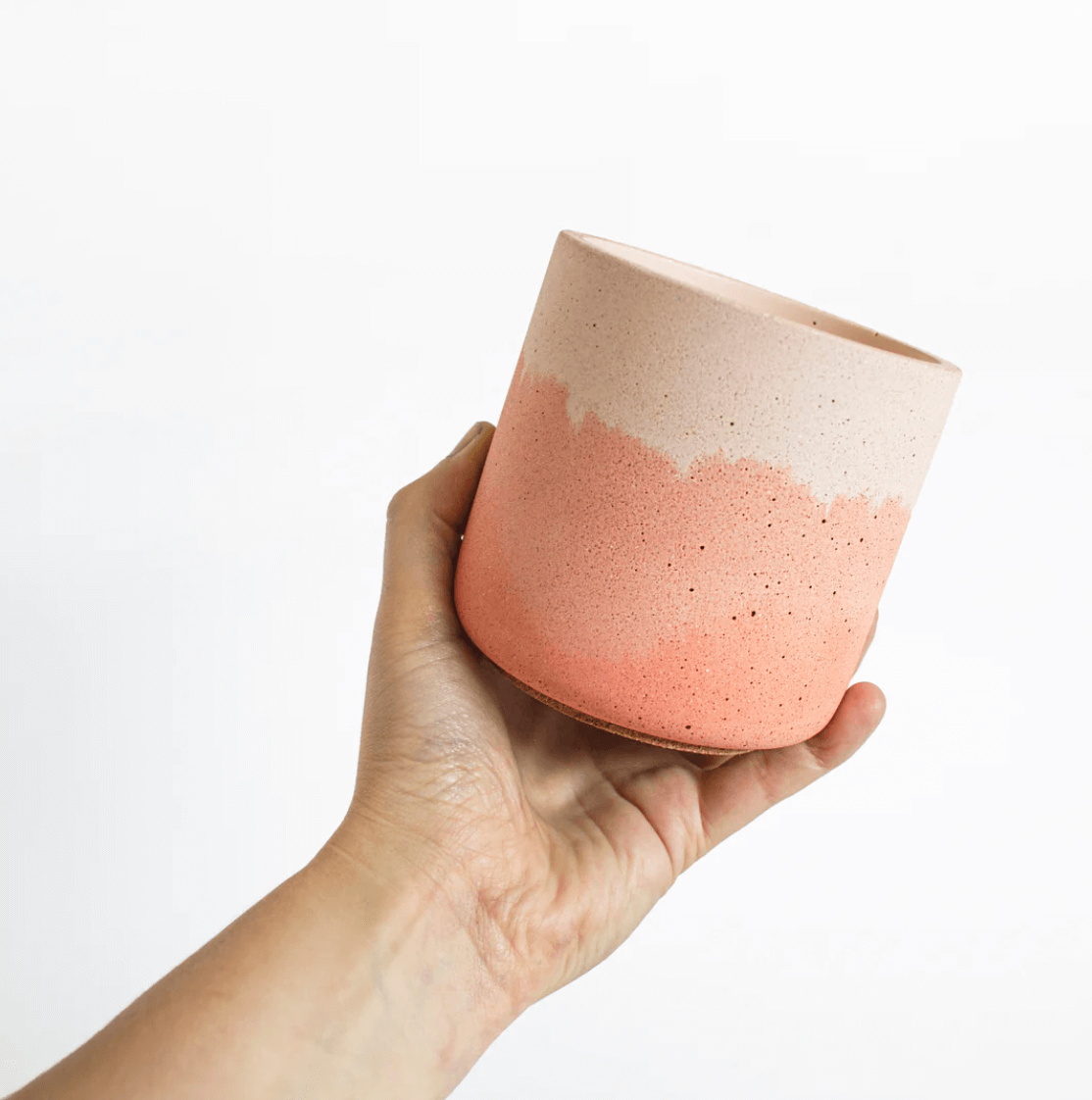 Pot Red/Coral Fade Pot Small (various colours) homeware shops bristol gift shops bristol Desire North Design