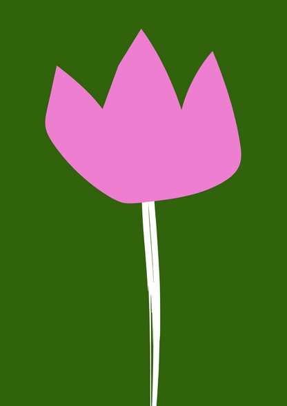 Prints Green Abstract Flower Giclee Print  - A4 (Various Designs) homeware shops bristol gift shops bristol Do It Later Illustration