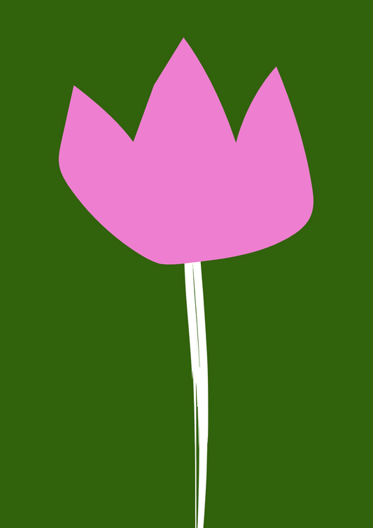 Prints Green Abstract Flower Giclee Print  - A4 (Various Designs) homeware shops bristol gift shops bristol Do It Later Illustration