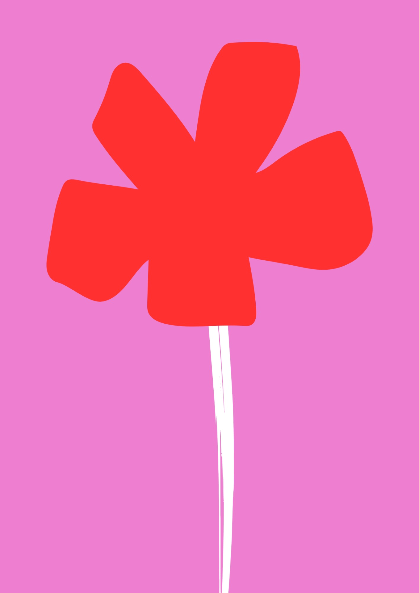 Prints Pink Abstract Flower Giclee Print  - A4 (Various Designs) homeware shops bristol gift shops bristol Do It Later Illustration