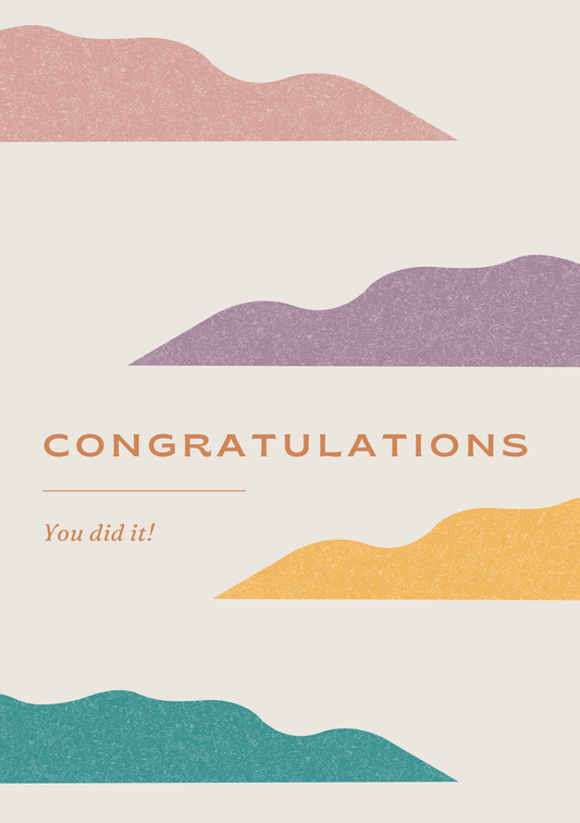 Greetings Card Congratulations - Greeting Card homeware shops bristol gift shops bristol Do It Later Illustration