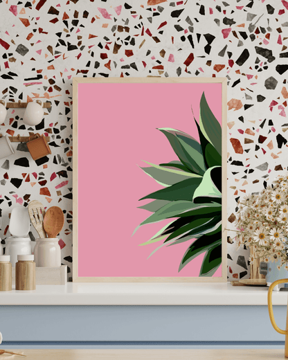 Prints Pink Pineapple Top Print (various sizes) homeware shops bristol gift shops bristol Do It Later Illustration