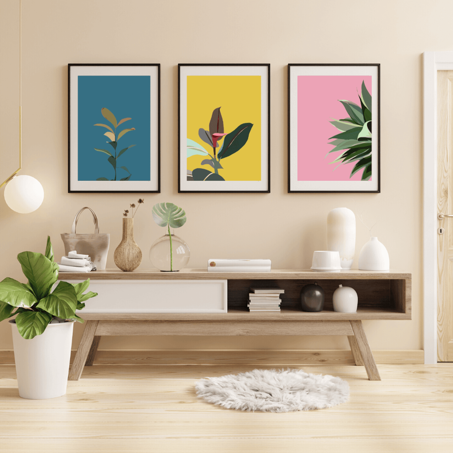Prints Pink Pineapple Top Print (various sizes) homeware shops bristol gift shops bristol Do It Later Illustration
